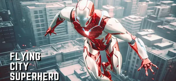 Flying Super Hero City Game Unity Source Code